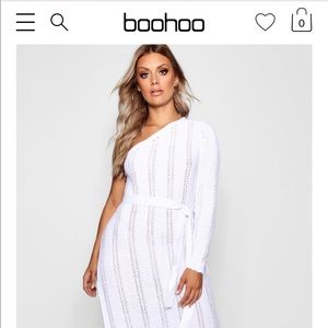 One shoulder crochet beach dress